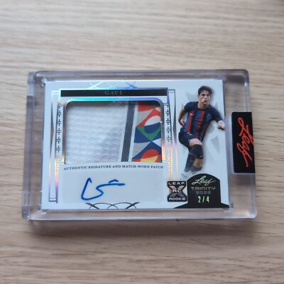 2022 Leaf Trinity Gavi Match-Worn Patch Auto Autograph Rookie Card RC #/4