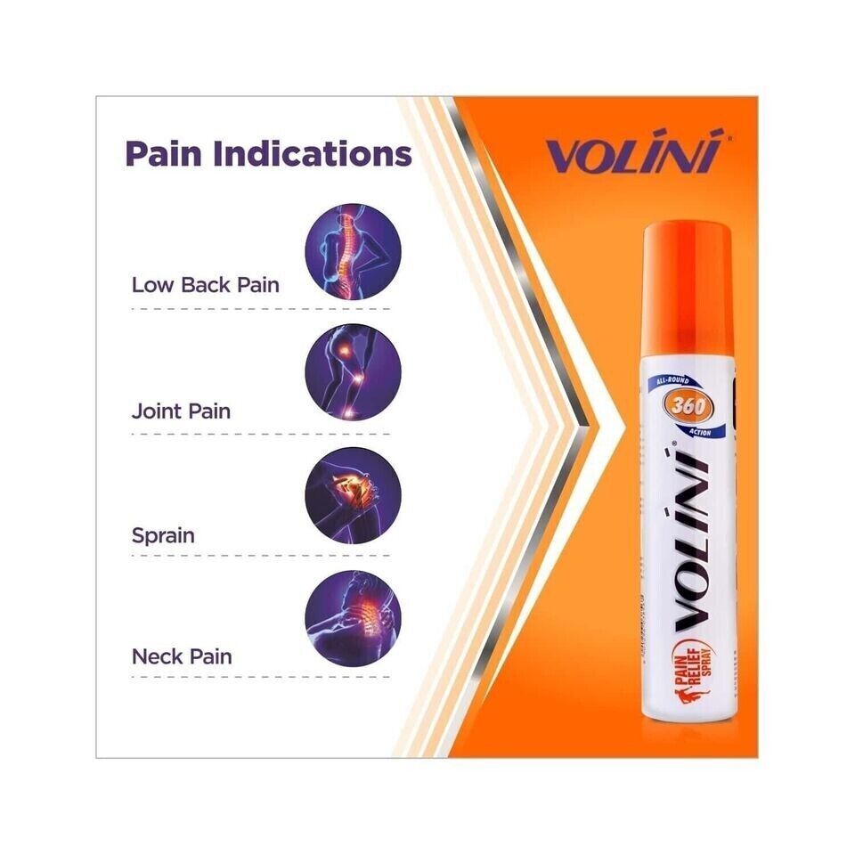 2 X 60g VOLINI SPRAY FOR MUSCLE JOINTS KNEE KNEE NECK AND SHOULDER PAIN