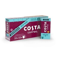 100 Costa Coffee Decaf Blend Espresso Nespresso Compatible Aluminium Pods 0.29 per lighter