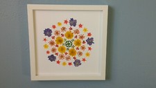 pressed flower art mandala framed