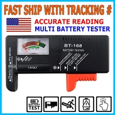 Universal Digital LCD Battery Checker Volt Tester Cell AA AAA C D 9V Button