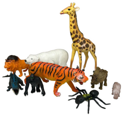 Learning Resources Set of 9 Zoo & Jungle Animal Figurines for Kids 4-7
