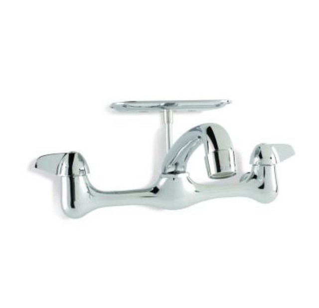 Glacier Bay 2handle Wall Mount Faucet With Soap Dish in Chrome
