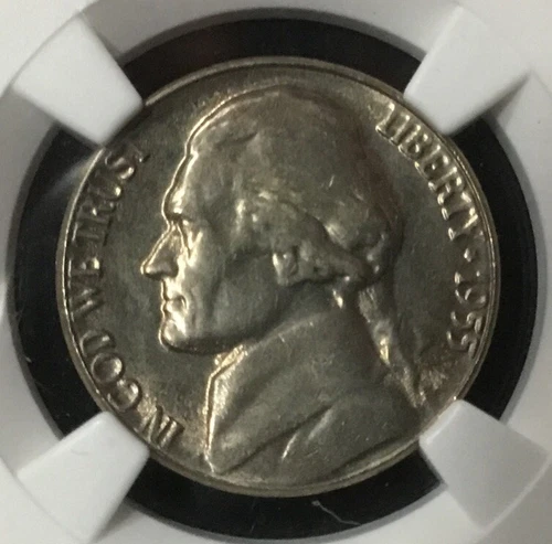 Nice 1955 NGC MS64 Jefferson Nickel 5C Cents US Coin