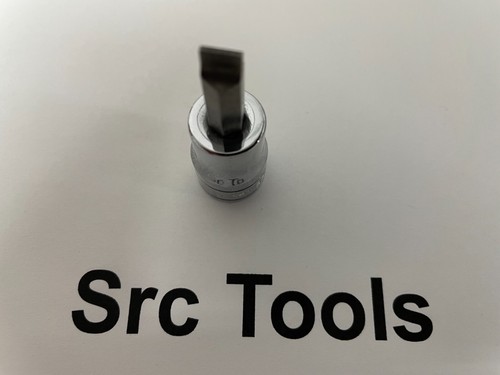 Snap-on Tools USA MINT 3/8 Drive 1/4 Flat Tip Standard Chrome Socket Driver F42E - Picture 5 of 6