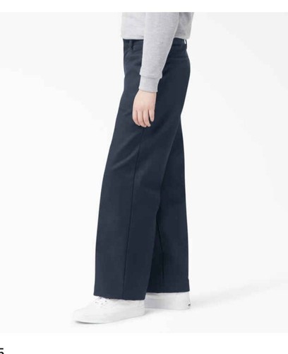 Dickies Boys Classic Fit Pants Reinforced Knee Size 12 Husky Navy Blue School - Picture 3 of 11