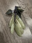 Chinese Carved Jade Peas MCM Vintage Fruit Art Decor 7” — photo 2