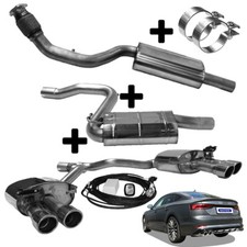 BASTUCK Duplex Klappen Anlage ab Kat. Audi A4 B9 A5 F5 TFSI Front je 2x90mm