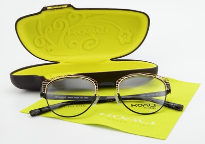 MOREL KOALI Brille 20001K 45-20 135 DN03 Schwarz Matt Gold Damen Metall +Etui
