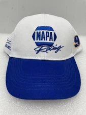 NAPA RACING WHITE ADJUSTABLE HAT - NASCAR CHASE ELLIOT #9 w BLUE BRIM
