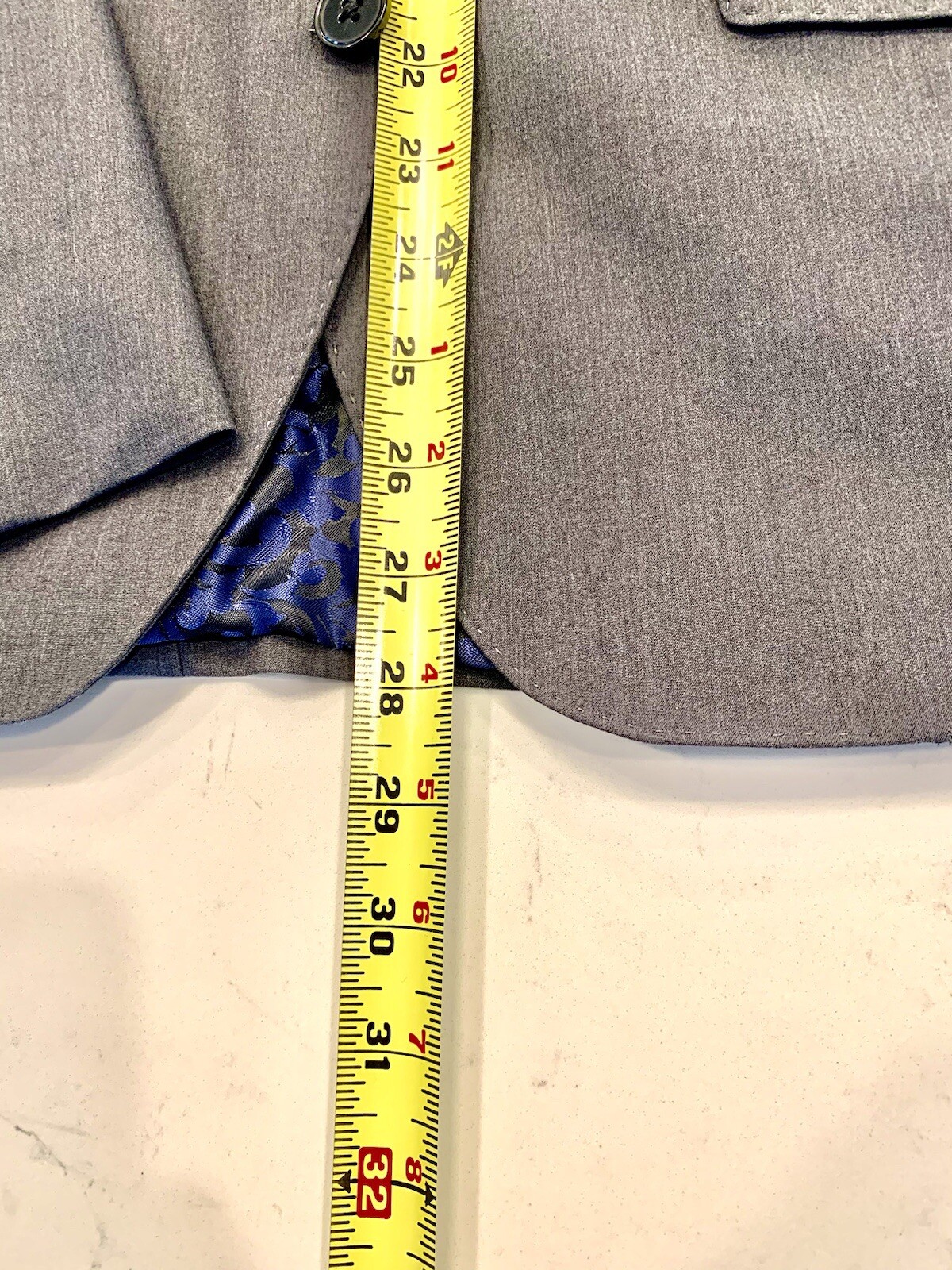 FILA Giacca blazer uomo The Savile Row taglia 40S (taglia reale 41S) stile moderno grigio.