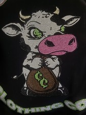 2Ct Round Cut Real Moissanite Cow Pendant 14K Two Tone Gold Plated