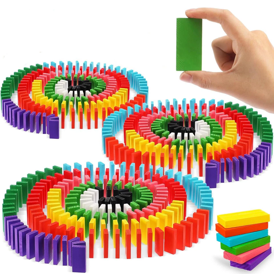 2000 Kinder Domino Spielzeu Dominosteine Holz holzbausteine Bauklötze Holzklötze