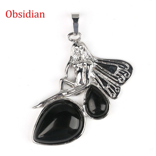 Fee Elf Quarz Kristall Wassertropfen Edelstein Anhänger DIY Schmuck Geschenk - Bild 25 von 28