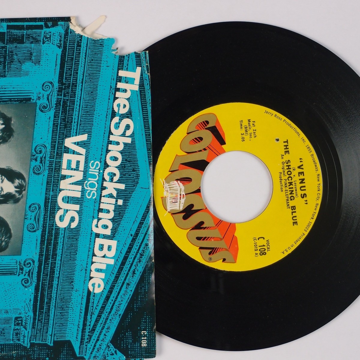 THE SHOCKING BLUE: Venus COLOSSUS USA Psych PS & 45 Rare