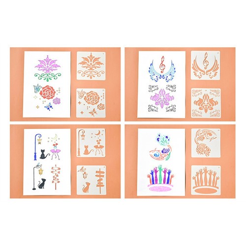 Flower Stencil Rose Crafting Painting Card Making 5" x 5" Layering Template - Picture 4 of 5