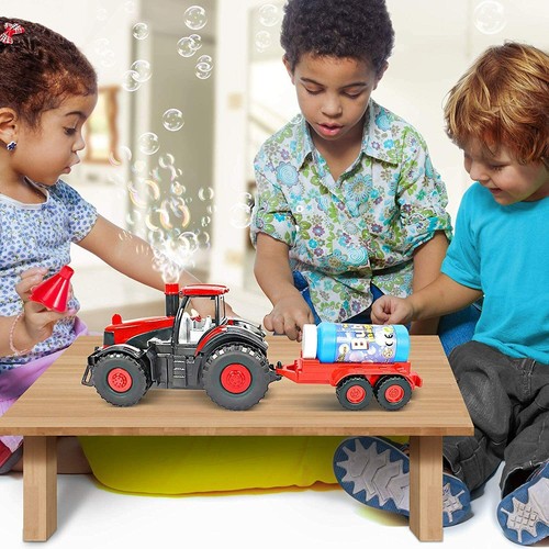 Kinder Bubble Blowing Farm Traktor mit Licht und Sound batteriebetriebenes Spielzeug 3+ - Bild 5 von 5