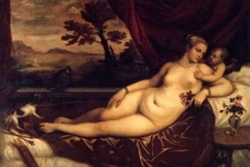 NUDE WOMAN FROM TIZIANO TO PIETRO DA CORTONA MYTH POETRY ON CANVAS REPRO 12x16