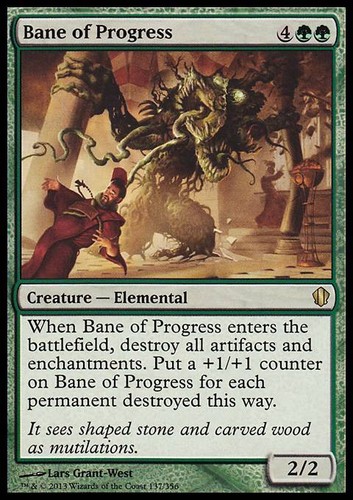 MTG Magic the Gathering Bane of Progress (137/357) Commander 2013 LP - Foto 1 di 1