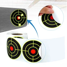 200Pcs 3" Shooting Splatter Target Stickers Roll Fluorescent Self Adhesive Paper