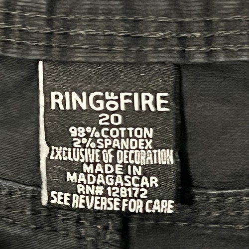 Ring of Fire Damen Hose Größe 20 Schwarz Chino Gerade 5 Taschen Freizeit W29 L28 - Bild 7 von 14
