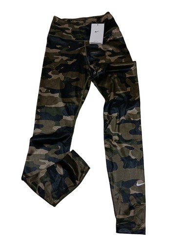 Nike One Damen Neu mit Etikett tarnfarbene Leggings Gr. S DD4559-222 Dri-Fit mittlere Hinzufügung - Bild 2 von 6