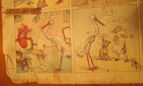 Cómic de carreras Buster Brown Visits Zoo habla con Stork 1903 - Imagen 9 de 11