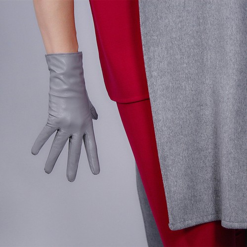 Women's Black Real Leather Gloves Short Wrist Winter Warm TECH Genuine Lambskin - Picture 21 of 72