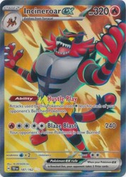 Incineroar ex 187/162 Temporal Forces Ultra Rare Full Art Holo