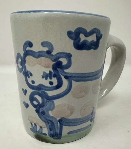 M. A. Hadley Pottery Hand Painted 3.75" Mug "The End" Coffee