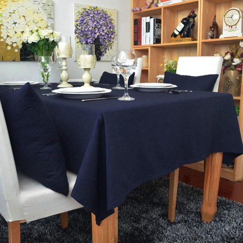 Plain Cotton Table Cloth Dining Kitchen Tablecloth Wedding Party Desk Cover Home - Picture 36 of 36