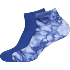 BambooMN Bamboo Fiber Men's Tie Dye Ankle Socks - 2 pairs