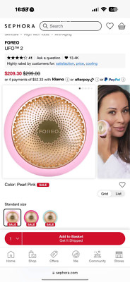 FOREO UFO Pearl Pink LED Thermo Activated Smart Mask Treatment Device