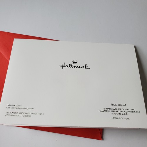 Valentine Card Hallmark Glittery Red Pink Roses Simple Wish for Happiness - Picture 3 of 3