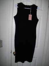 Women's Size M Ultra Stretch Ponte Sleeveless Dress NEW by Quince in Black