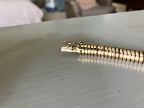 9ct Gold Vintage 80s Snake Necklace/choker - Bild 8 von 9