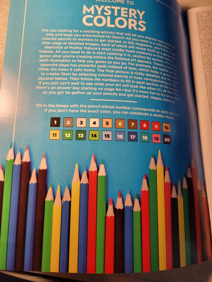 MYSTERY COLORS - Amazing Animals- COLOR BY NUMBER- Discover the Magic - 31 Pages Foto 4 de 4