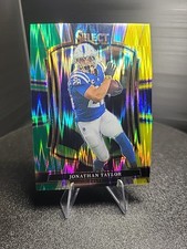 2025 Panini Select Premier Level Jonathan Taylor #132 Green & Yellow Shock Prizm