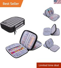 Versatile Crochet Hook Case for Fast, Organized Crafting - Gray Polka Dots