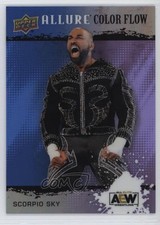 2022 Upper Deck Allure AEW Color Flow Blue Purple 145/199 Scorpio Sky #R-38 2pw