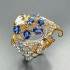 Jewellery Blue Sapphire Ring 925 Sterling Silver Size 7.5 /R472529