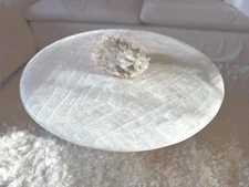 Handcrafted Quartzite Stone Coffee Table – Luxury Polished Natural Slab – Custom