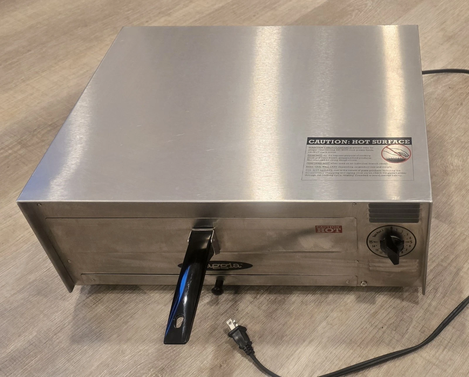 Biaggia Pizza and Snack Oven Model 502 Counter Small Appliance Stainless Steel
Opens in a new window