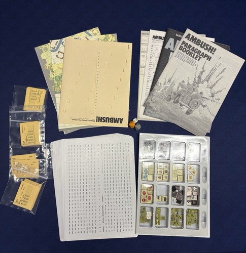AMBUSH! Solitaire Squad Level WWII Combat France 1944 Victory Games 1983 - Picture 2 of 2