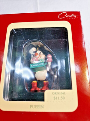 Carlton Cards Heirloom Christmas Ornament Puffin SnoCones Vintage With Box DV118