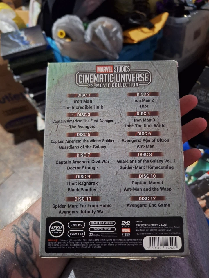 Marvel Studios Cinematic Universe 23 Movie Collection (DVD 12 DISC BOX SET) NEW - Imagem 2 de 2
