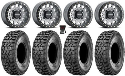 Method 401 Bdlk 14'' Wheels Titanium 4+3 27'' Ridge Saw 2.0 Tires RZR TS/RS1