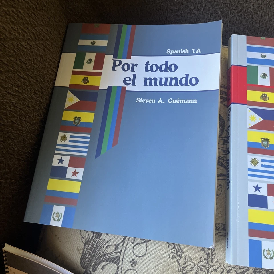 Abeka Spanish 1A & 1B Por Todo el Mundo High school 4 Books See Pictures - Image 2 of 4