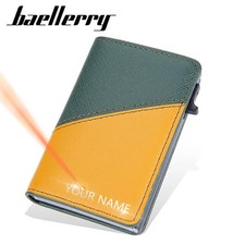 Baellerry New RFID Mini Men Wallets Name Customized Card Holder Brand Slim Male