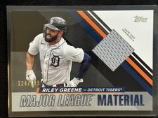 2024 Topps #MLM2-RG Riley Greene Major League Material Relics Black #/199